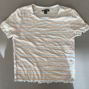 Light blue striped baby tee
